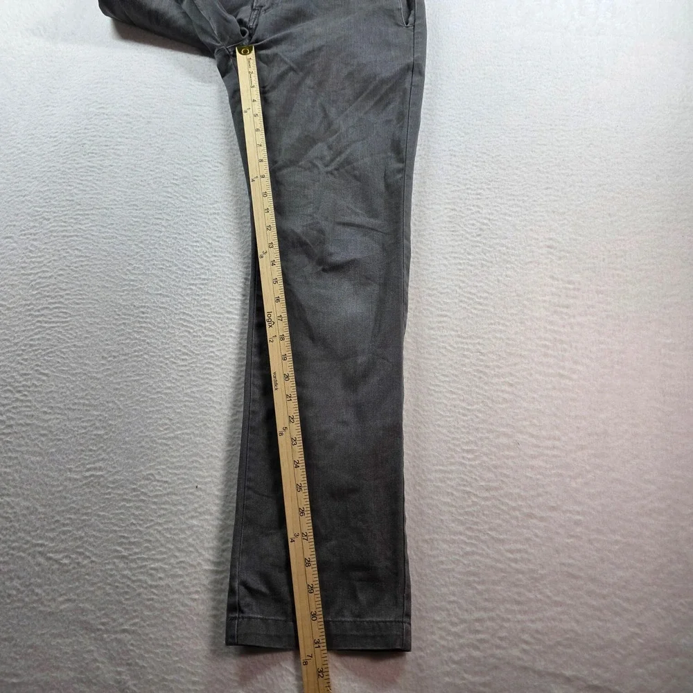 Volcom Chino Pants Mens 30 Charcoal Grey‎ Slim Straight Faded Distressed Skater